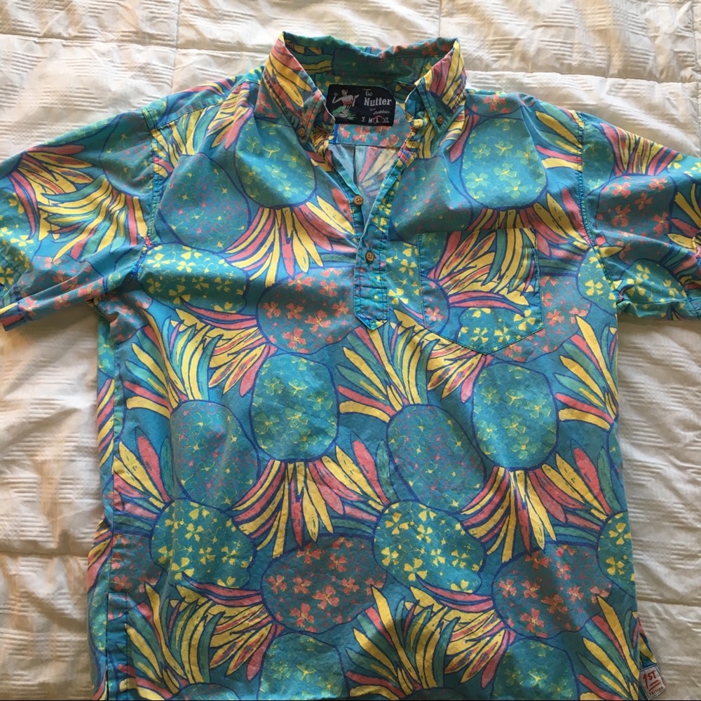 Chubbies Nutter - Pineapple Hawaiian Shirt Size L